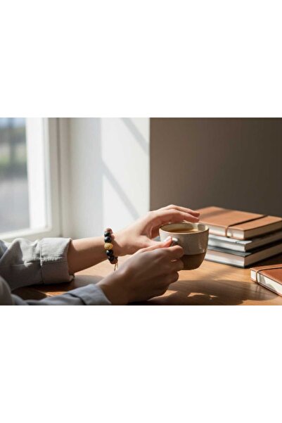 OEM Kadın Bileklik ve 18 Ayar Altın Kaplama, 8mm, Pembe Kuvars, Akuamarin ve ...