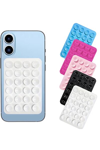 alisa Silikon Vakumlu Yapışkanlı Kaymaz Vantuz Cep Telefon Tutucu (1 ADET)