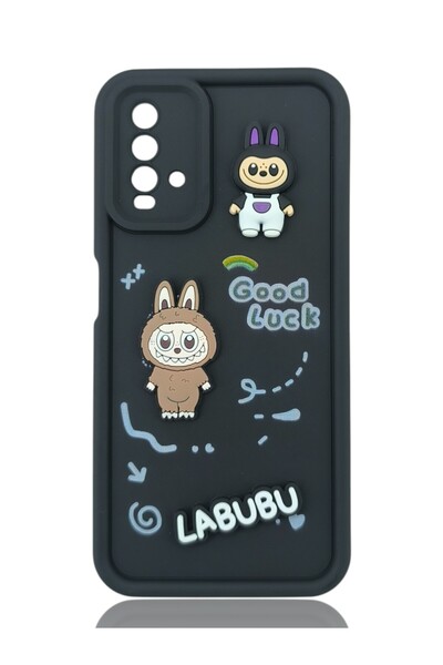 batuteknoloji Xiaomi Redmi 9T Labubu Kabartma Yüzeyli Çikolata BTU Silikon Kapak
