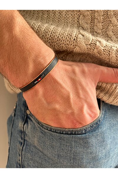 Fynbos Premium Hakiki Deri Boncuk İşlemeli Bakır Erkek Bileklik – Şık ve Özel...