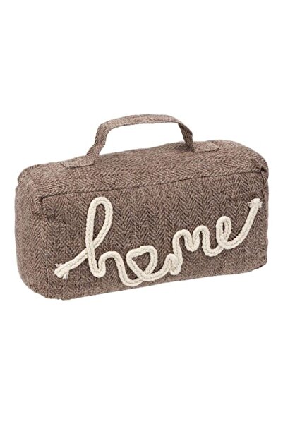 Jumbo Beige Brown Door Stop with Handle "Home"