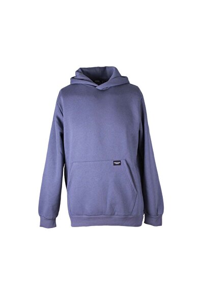 trender με κουκούλα Kangaroo Pocket 3 Thread Ş επένδυση fleece Σκούρο μπλε ανδρικό φούτερ 5281