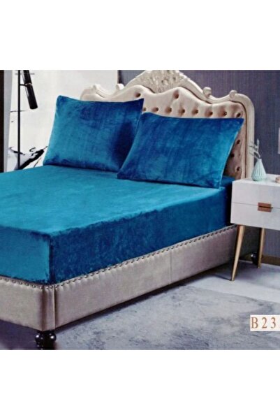 Reiashn Home Velvet Stretch Sheet, Turquoise Winter Color, Single and a Half Size, 30+200*150cm