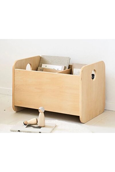 MUKABO Toy Ahşap Oyuncak Kutusu Kitaplık