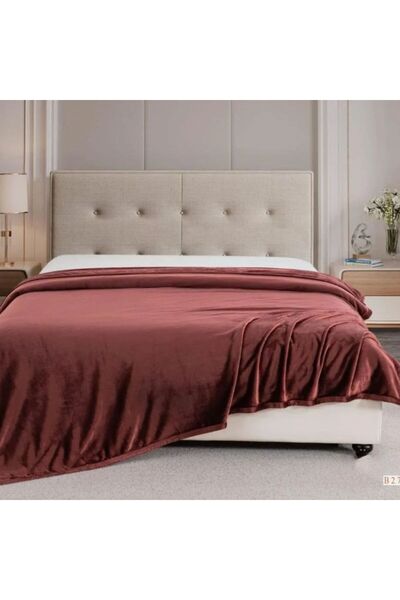 Reiashn Dilara Soft Burgundy Winter Blanket (Single)
