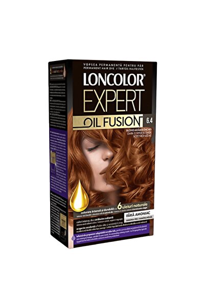 Loncolor Expert Vopsea de Par Permanenta Fara Amoniac Oil Fusion 6.4 Blond Ar...