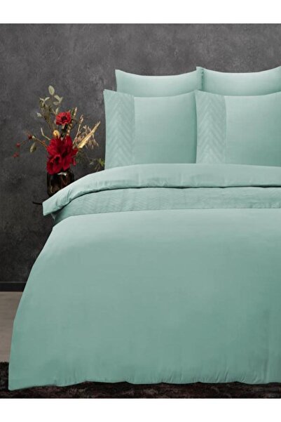 OEM Husa de pilota Sleeptime Valencia Verde Menta 200x220 cm, 2 fete de perna 60x70 cm, 100% microfibra