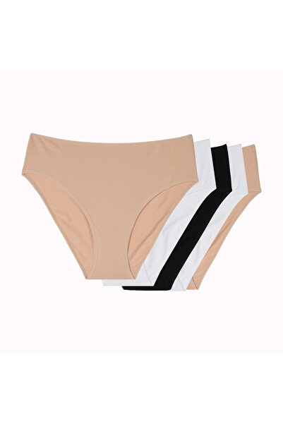 Eros Large Size High Waist 5-Piece Bato Cotton Slip