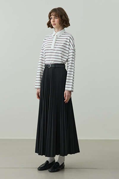 Fahhar Pleated Skirt Black