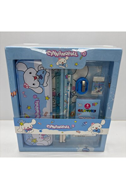 Cınnamoroll 7 Parça Kırtasiye Boyama Seti, Okul Seti-Mavi