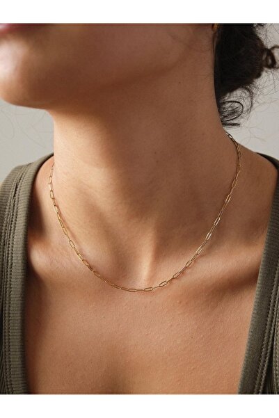 Mercy Aksesuar قلادة مشبك الورق للنساء من المجوهرات