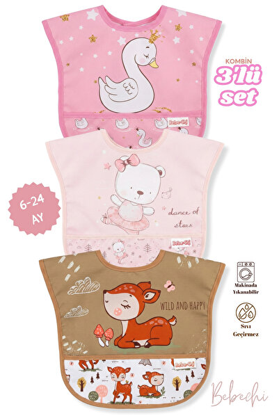 Bebechi 3 Lü Kombin(KUĞU-PEMBE AYI-CEYLAN) Set (SIVI GEÇİRMEZ) Aktivite ve Ce...