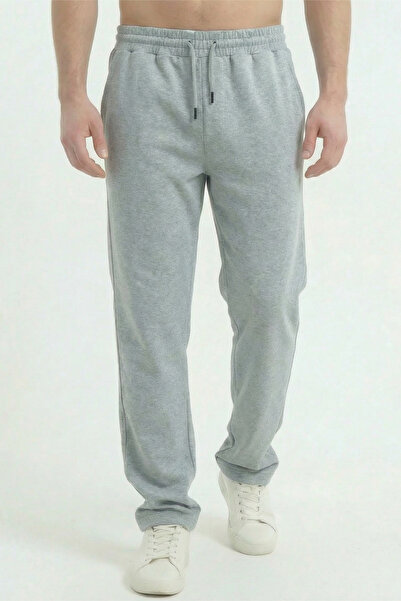 Veleno Pantaloni de trening pentru bărbați, gri, largi, cu picior larg, supra...