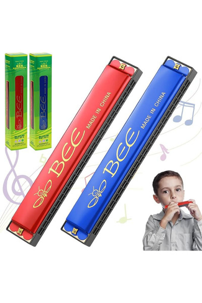 TAREZ BEE Metal Mızıka – Kutulu Mini Mızıka Çocuk ve Yetişkin Müzik Aleti - 1...