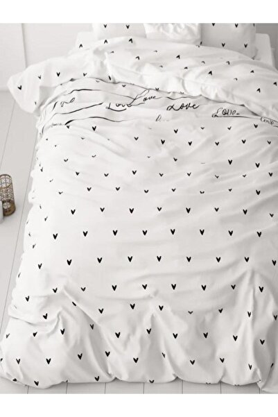 OEM Sleeptime Love On Love Duvet Cover Set White, 3 pieces, 200x220 cm, premium microfiber, anti-allergenic