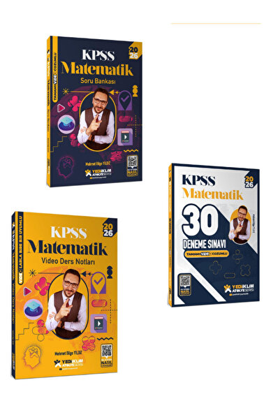 Yediiklim Yayınları 2026 KPSS Atölye Serisi Matematik Konu-Soru-Deneme 3 lü set