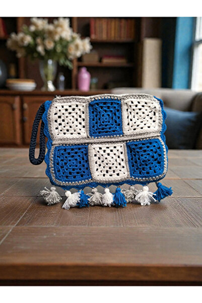 The Fabrics Studio Mini El Örgüsü Clutch Çanta