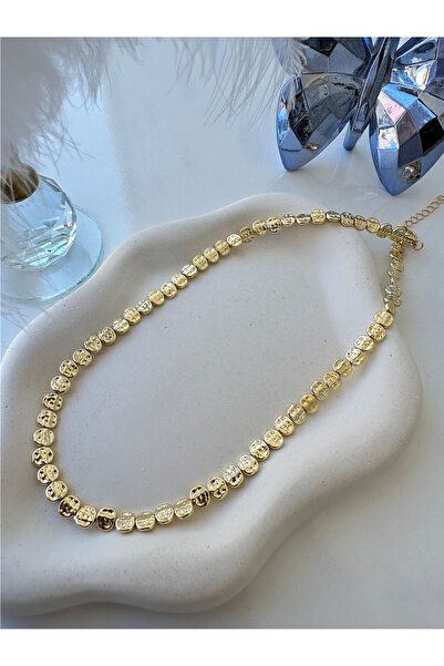 BULUT SEPETİ Gold Flat Detail Necklace