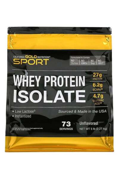 California Gold Nutrition Whey Protein Isolate 5 lb (2.27 kg)