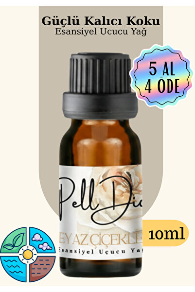 Pelldio White Flowers Esansiyel Uçucu Koku Yağı Buhurdanlık Yağı Difüzör Esan...