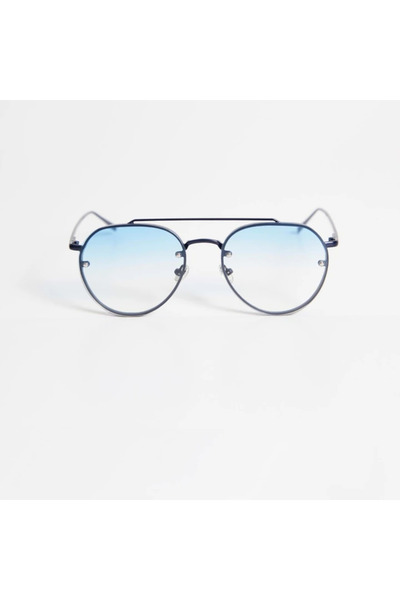 Kapin Oval Blue Glass Sunglasses