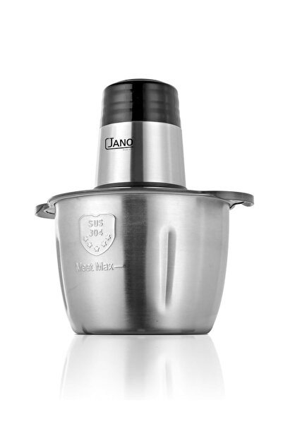 JANO JANO Vegetable Chopper, Steel, 3 Liter Capacity, 500 Watt Power, Equipped with Two Speeds and Two Blades for Various Chopping Tasks.