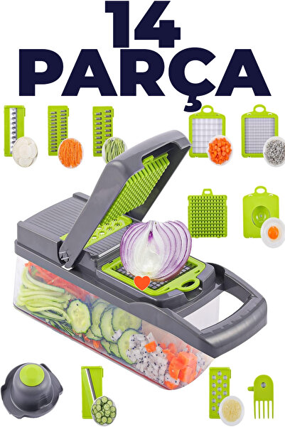 ESENLİWE Rendeleme Sebze Doğrayıcı ve Rende Seti – Salata Kesici, Meyve Doğra...