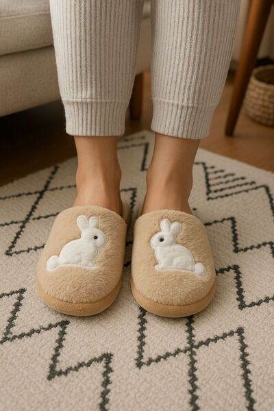ALB TERLİK AYAKKABI SAN. TİC. LTD. ŞTİ. Women's Rabbit Figured Plush House Sl...