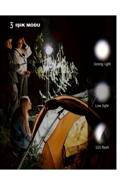 evimmabedim LED 30W Şarj edilebilir, taşınabilir led ampul-Beyaz ışık 6500 K