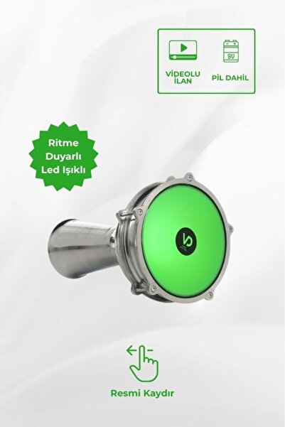 SALVADOR SV102AL - Yeşil LED Işıklı (Ritme Duyarlı) 31cm Çocuklar İçin Alümin...