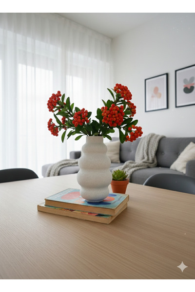 3d soft light Modern Ev Aksesuarı, Mermer Görünümlü Dekoratif Şık 3D Vazo Dok...