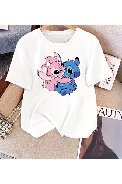 oneagılyazı تي شيرت برسومات ستيتش آند أنجل هارت