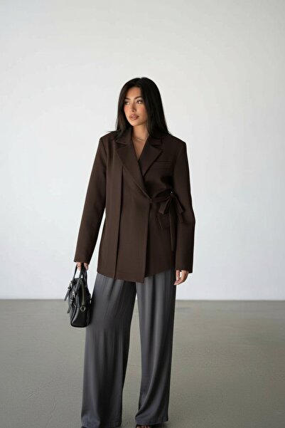 Molly Nelly Kadın Yandan Bağlamalı Kruvaze Ceket