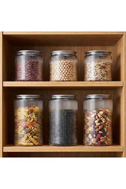 Köken Set de 15 borcane din sticlă borosilicată, recipiente cu capace din pla...