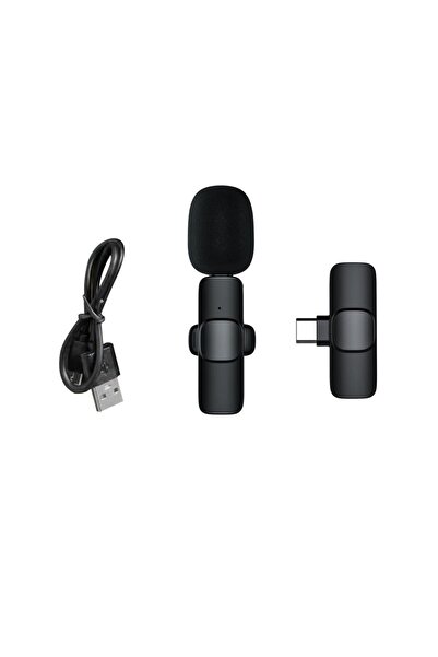 OEM Microfon Lavaliera profesionala Wireless Type C/Iphone, portabil pentru smartphone, laptop, tableta,