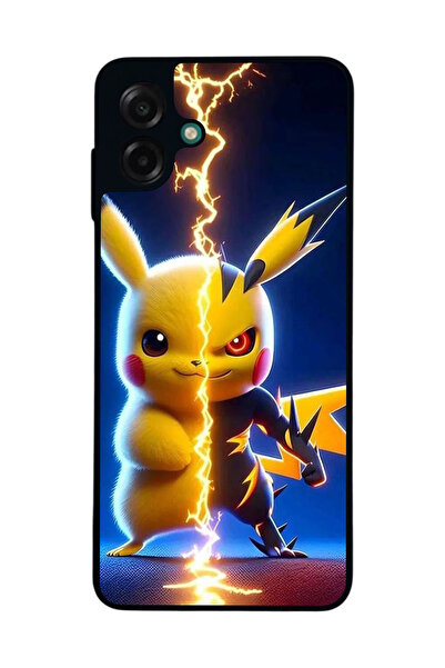 Aksel Kılıf متوافق مع هاتف سامسونج جالاكسي A07 مطبوع ، أسود غير لامع، سيليكون...