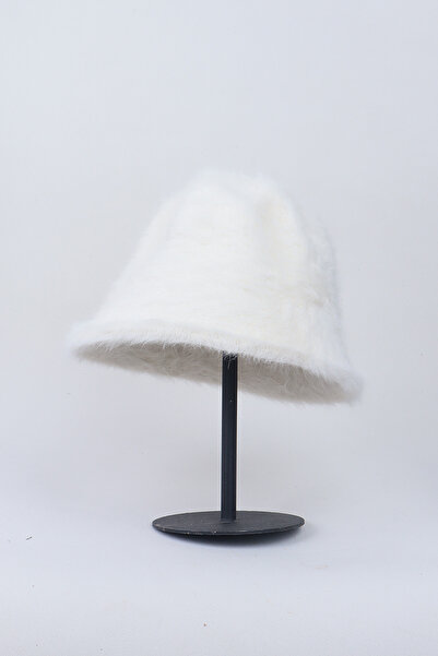 Kapin Yün Bucket Çan Şapka - Beyaz