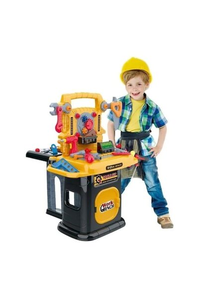 Welora Toy Workbench – 102 Pieces, Sound and Light, 60x23x59 cm, Multicolor