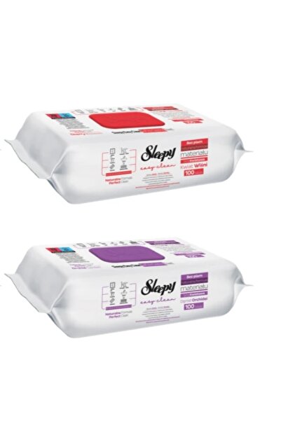 Sleepy Pachet servetele umede Sleepy, 100 buc, , parfum orhidee și cireșe, dimensiuni mari