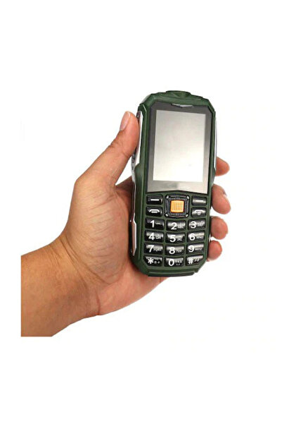 OEM Telefon mobil militar H628, 2800 mAh, Dual SIM, FM radio, lanterna, verde-gri