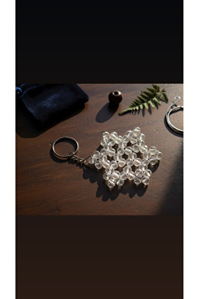 VESPERASTOREE Transparent Crystal Snowflake Keychain, Gift, Christmas, Organi...