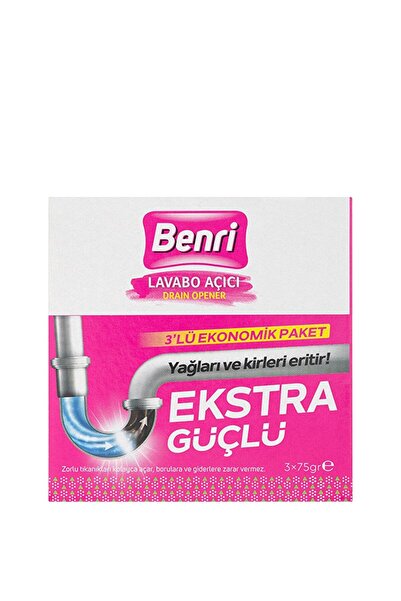 Benri Granül Lavabo Açıcı 3 x 75 gr