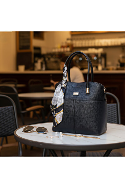 MY VİNTAGE Geantă de mână și de umăr pentru femei, cu fermoar și eșarfă