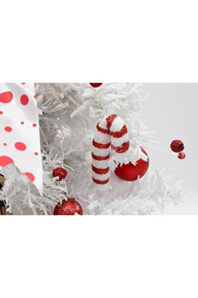 Mado Gallery Tabletop Mini Christmas Tree 45cm Rotating Music LED Lights Ornaments Home Office Decor Xmas - white