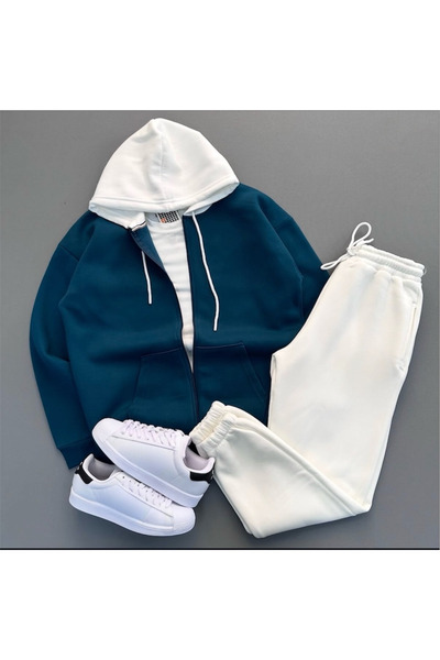 NewCabin New Season Premium 3 Yarn Sha Fleece-Lined Cotton Cardigan and Sweat...