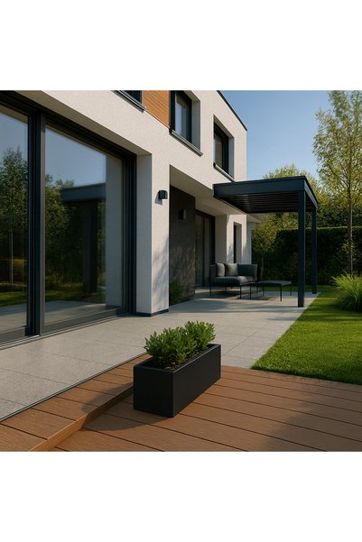 DİKDÖRTGEN FİBER SAKSI 20X60X20