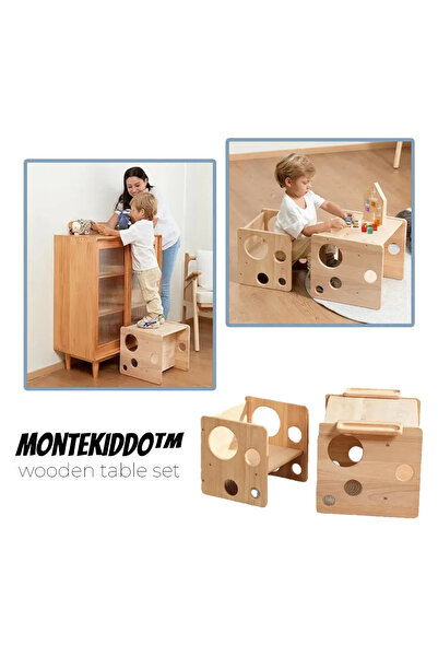 SMANIA MonteKiddo™ wooden table set for toddlers