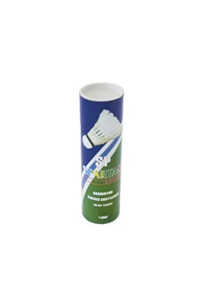 SPARTAN Set de 6 volane de badminton, plastic cu cap de plută, albe,
