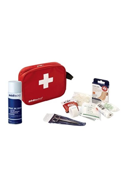 MediTech medical pouch, equipped, 23x18x6 cm, Red/White