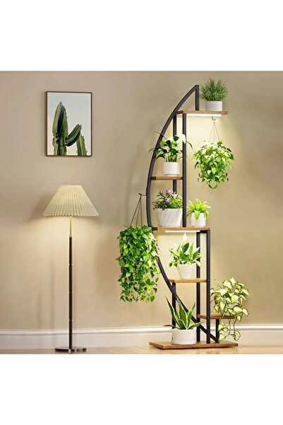 SMANIA Floarea-lunii ™   Suport pentru plante în formă de semilună cu iluminare